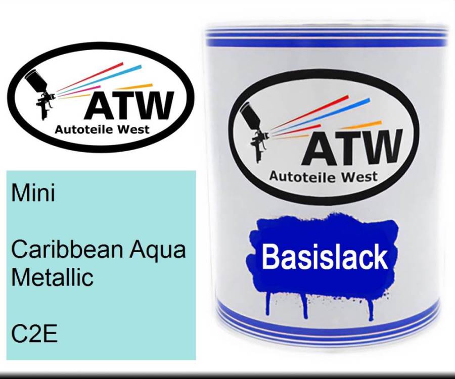 Mini, Caribbean Aqua Metallic, C2E: 1L Lackdose, von ATW Autoteile West.